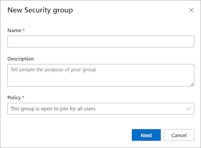 Creating security group