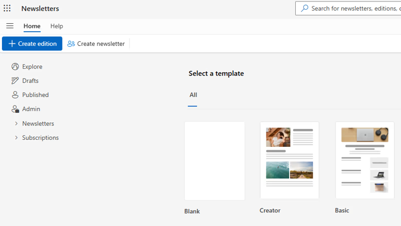 Create Edition for Outlook Newsletters