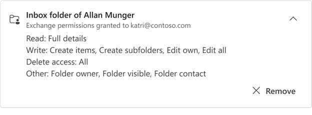 Expanded shared folder card of Allan Munder