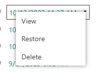 Excel restore option