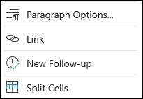 Button for follow-up feature.