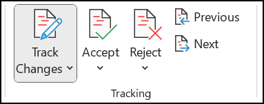 Track changes in Word