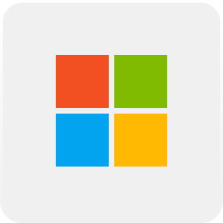 Microsoft logo with grey background